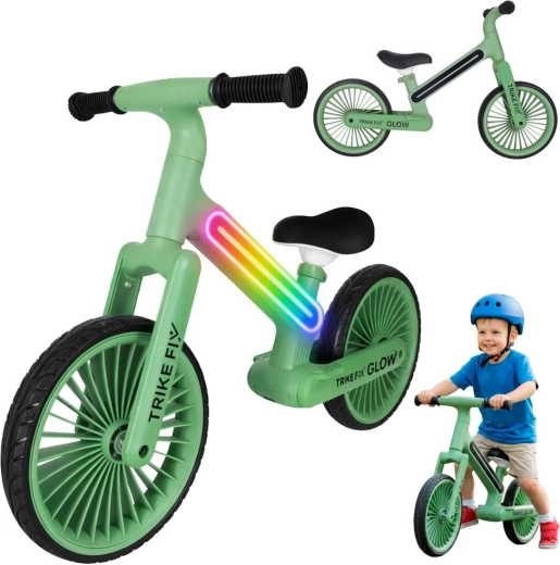 Trike Fix Glow LED futóbicikli gyerekeknek – Zöld