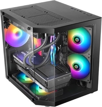 Mars Gaming MC-3TLITE Black mATX gamer PC-ház