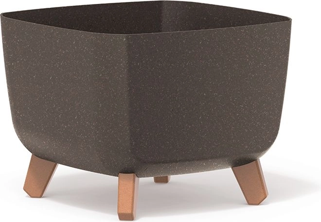 Gracia Square Eco Wood virágtartó 29 × 29 × 22 cm – kávébarna