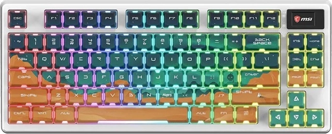 MSI Forge GK600 TKL wireless Mars (US) vezeték nélküli mechanikus billentyűzet