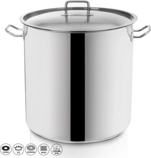 Rozsdamentes Stock fazék 35 l fedővel