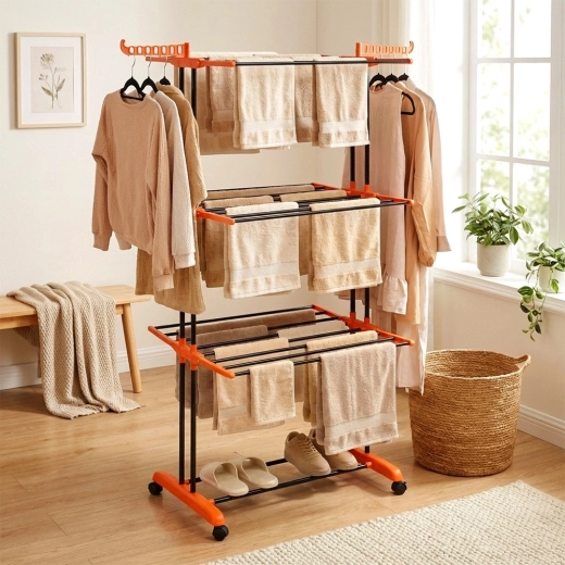 Akár 16,5 m szárítófelület 24 rúdon