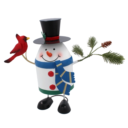 Fém karácsonyi hóember 14 × 12 × 20 cm