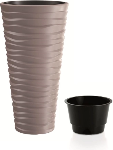 Prosperplast Sand Slim virágtartó, mocca, 54 l