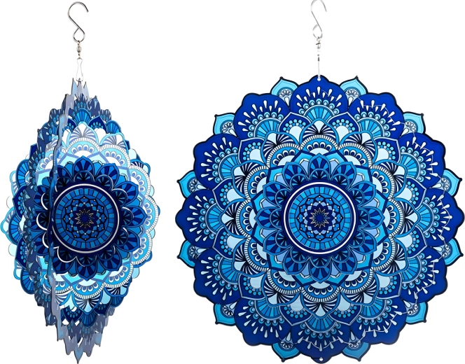 Függesztett 3D mandala – szélforgó 12" kertbe és beltérbe