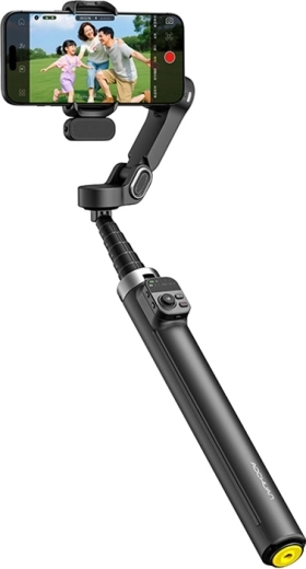 AOCHUAN V3 3 tengelyes telefonstabilizátor (gimbal) AI arckövetéssel, fekete