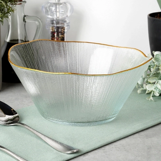 Texturált, átlátszó üveg modern formával