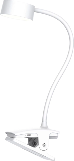 Solight LED tölthető asztali lámpa csipesszel 2 W, 210 lm, 3CCT, fehér