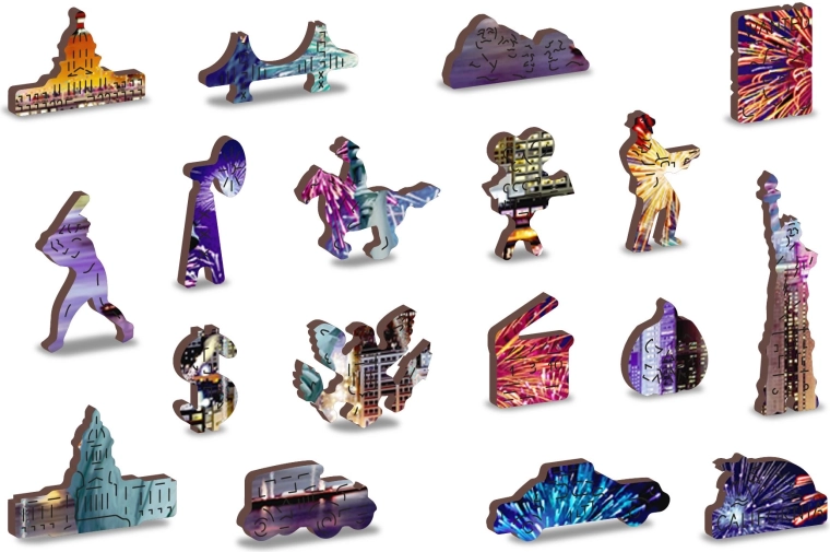 Eredeti figurás puzzle-darabok