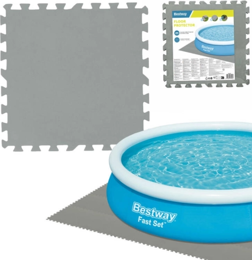 Bestway habszivacs védő alátét medence alá 50 × 50 cm, szürke