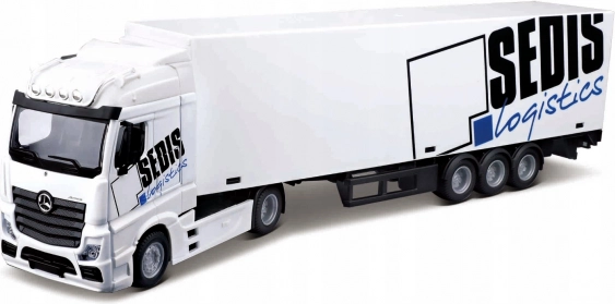 Bburago Mercedes‑Benz Actros SEDIS Logistics 1:43 targoncával és tartozékokkal