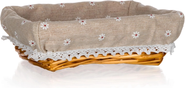 Fonott kosár Daisy pamut betéttel 22 × 16 × 6,5 cm