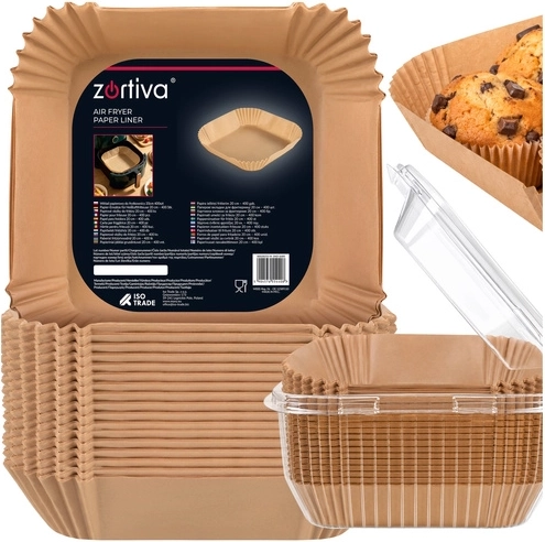 Zortiva papírbetétek forrólevegős fritőzbe 20 × 20 cm (400 db)