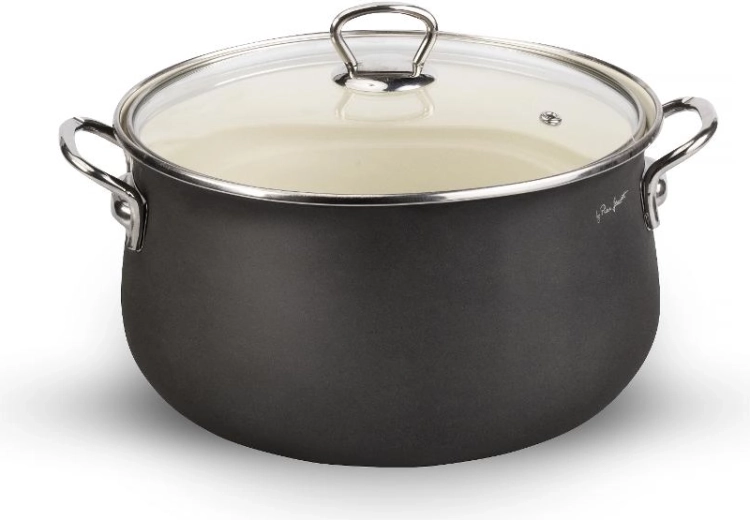 Lamart Hard zománcozott lábas fedővel, 22 cm, 5 l