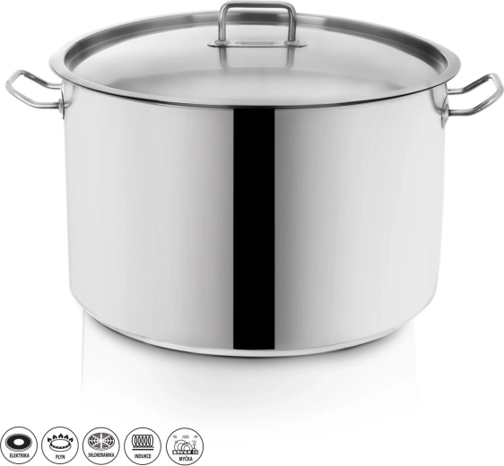 Stock rozsdamentes fazék fedővel, 30 l