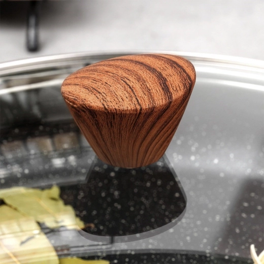 Kényelmes fogás fa hatással és gőzszellőzéssel