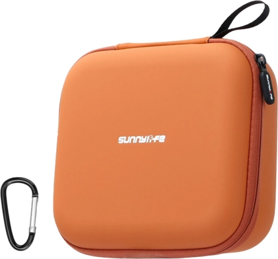 Sunnylife bőrtok hálós zsebbel DJI Neo 2-höz, narancssárga