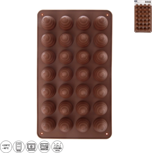 Szilikon méhsejt forma 28 db barna
