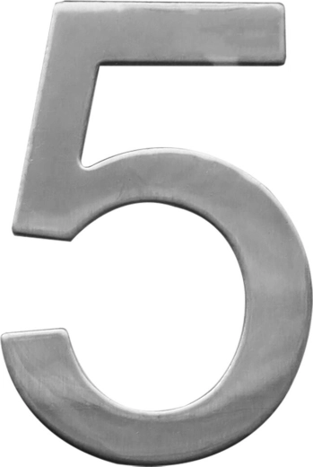 Házszám 5 STAR rozsdamentes 75 mm