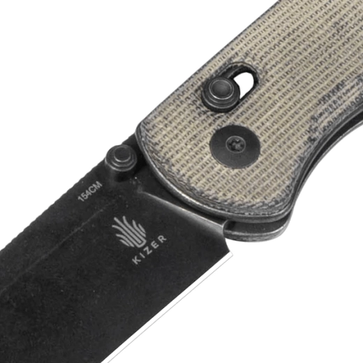 Nagy teljesítményű 154CM acél penge Black Stonewash felülettel