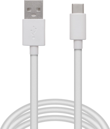 USB-C töltő- és adatkábel, fehér, 1 m