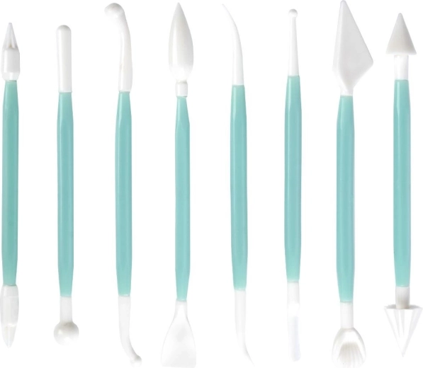 Torta spatula- és modellezőeszköz-készlet, 8 db