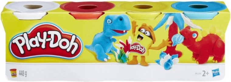 Play-Doh gyurma, 4 tégelyes készlet, 448 g – Dinoszauruszok