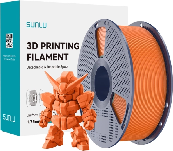 Sunlu PLA+ 2.0 filament professzionális 3D nyomtatáshoz 1,75 mm – napfényes narancs