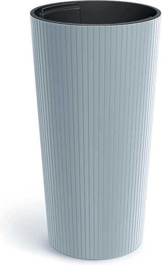 Lamia Slim virágtartó 30 cm, világosszürke, belső betéttel