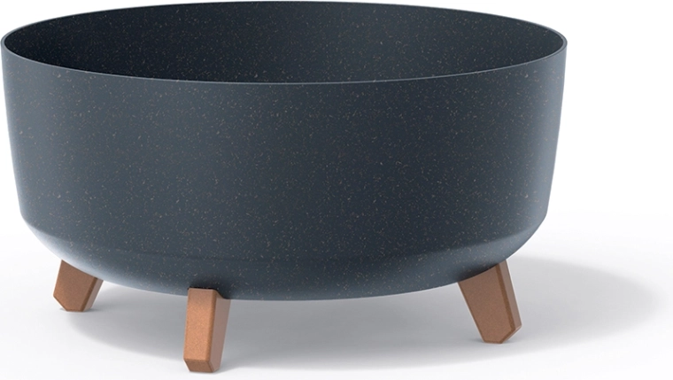 Gracia Low Eco Wood virágtartó 38 cm – antracit