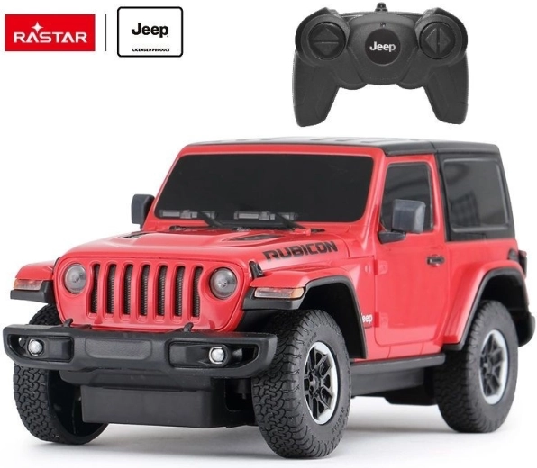 Rastar Jeep Wrangler JL Rubicon RC autó 1:24 piros - 1 db