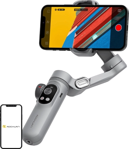 AOCHUAN Smart X Pro standard szürke okostelefon-stabilizátor