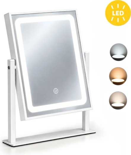ModernHome LED-es kozmetikai tükör, 25 × 30 cm
