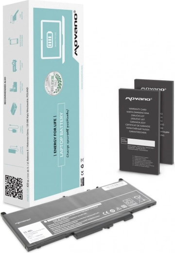 Dell Latitude E7270/E7470 notebook akkumulátor Movano 7200 mAh (55 Wh)