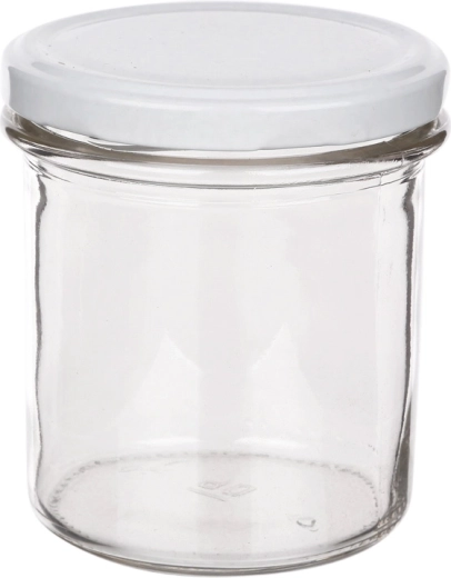 6 db-os 350 ml-es befőttesüveg készlet fehér fedéllel, Ø 82