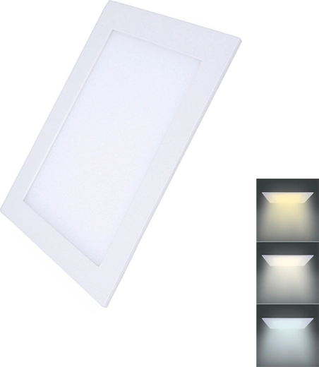Solight LED mini panel CCT süllyesztett négyzet alakú 12 W 900 lm