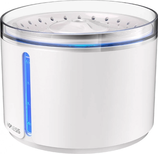 DOGNESS D09 okos itatókút kutyáknak és macskáknak LED jelzővel, 2,2 l, fehér