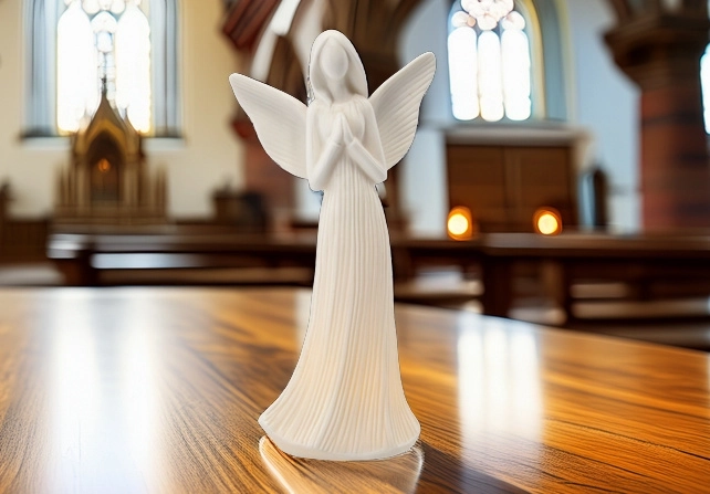 LED angyalfigura, 23,6 cm