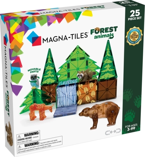 MAGNA-TILES mágneses építőjáték erdei állatok (25 db)