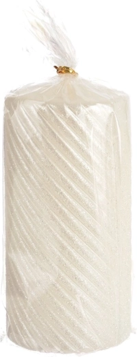 CARO fehér henger gyertya 7 × 14 cm