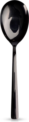 Fekete rozsdamentes salátoskanál BLACK 25 cm Orion