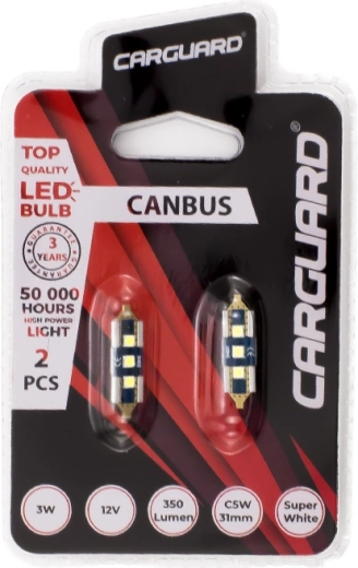 CARGUARD CANBUS Sofit C5W 31 mm 3 W 350 lm LED-izzó – 2 darab