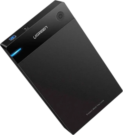 UGREEN US222 külső merevlemez-ház SATA 2,5/3,5" meghajtóhoz USB 3.0-val, fekete