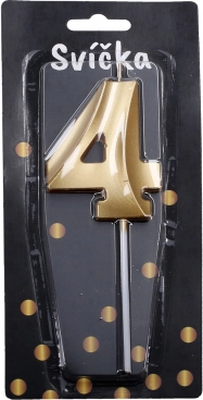 Arany party gyertya szám 4
