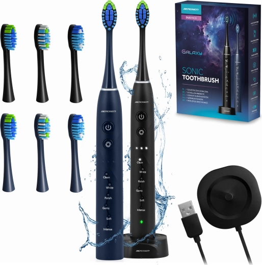 BERDSEN Galaxy Duo szónikus elektromos fogkefe – 2 darabos készlet