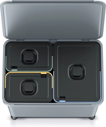 Három különálló tartály az átlátható szelektáláshoz