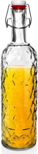 Üvegből készült, klipszes palack 1,1 l