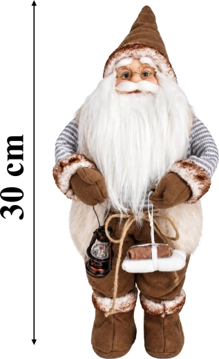 Skandináv karácsonyi Mikulásfigura, 30 cm
