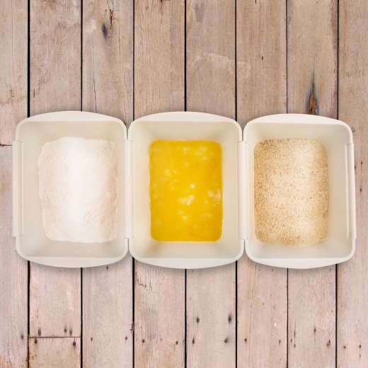 Összekapcsolható szett a tiszta panírozáshoz