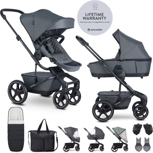 Easywalker Harvey⁵ Premium Mineral Grey XXL – kombinált babakocsi